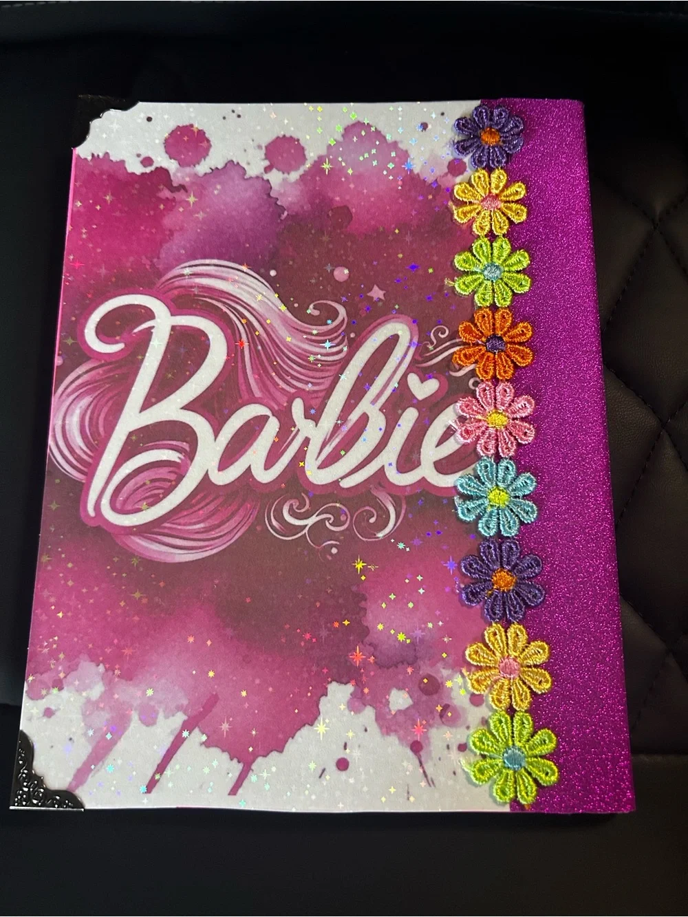 Barbie Floral Holographic journal
